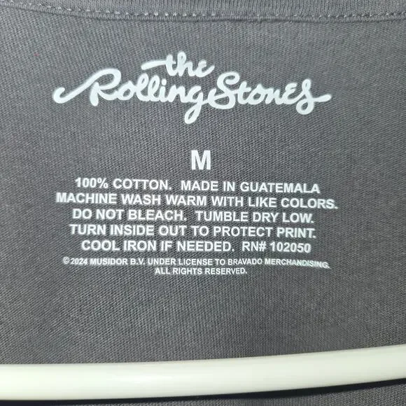 Rolling Stones Graphic Retro 70's Vibe Festival Skinny Fit Grey Medium T-Shirt - Picture 4 of 4